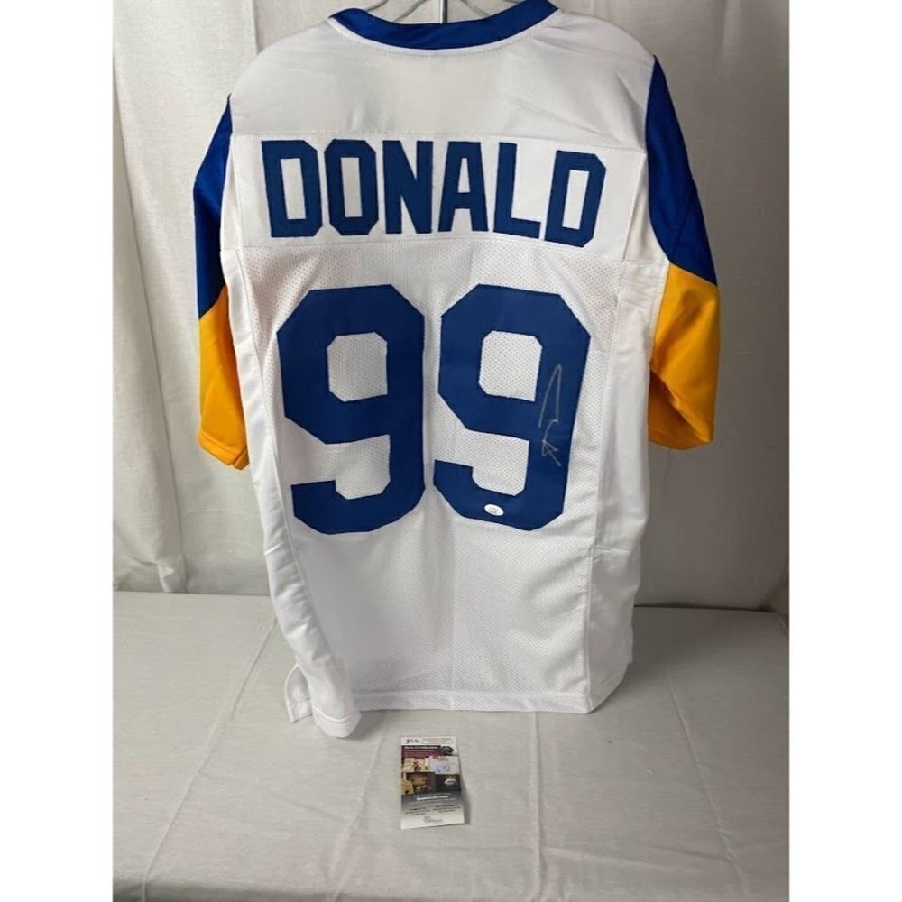 Aaron Donald signed autographed Los Angeles Rams Custom Jersey JSA - Picture 1 of 4